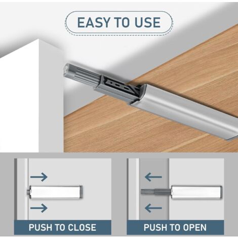 Push to Open Aimant Porte Placard 8 Pièces Métal Loquet Magnetique Push  Open Poussoir Placard Fermeture