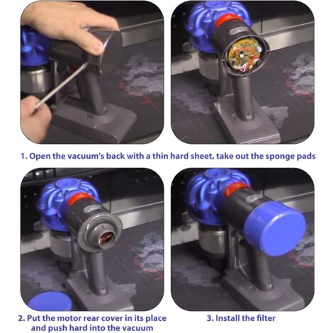 Fixbetter Couvercle arrière du Moteur et kit de Filtre arrière