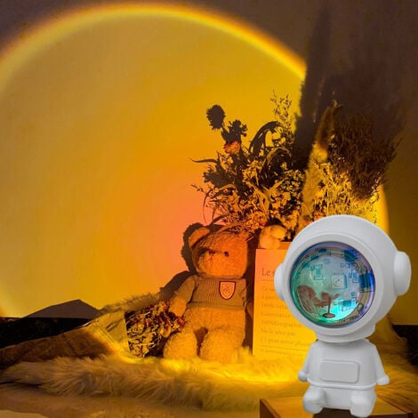 Lampe coucher de soleil. Lumière de projecteur de décoration intérieure  avec 16 couleurs 4 modes. Lampe à changement de couleur Lumière du soleil  Projection Cadeau pour les enfants