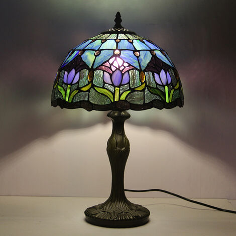 Lampe de table décorative en vitrail pour restaurant salon chambre