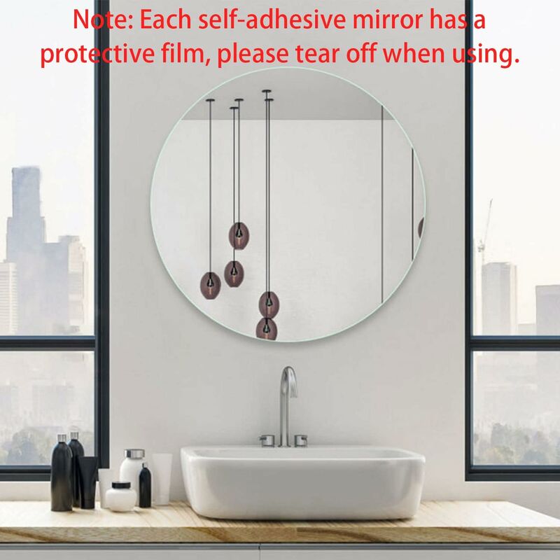 8 Pieces Mirrors for Wall, Non Glass Mirror Tiles, Square Mirror Wall  Stickers, Home Gym Mirror for Bedroom, Living Room, Door Mirror,  30*30cm(11.8*11.8in)Thickening 2mm