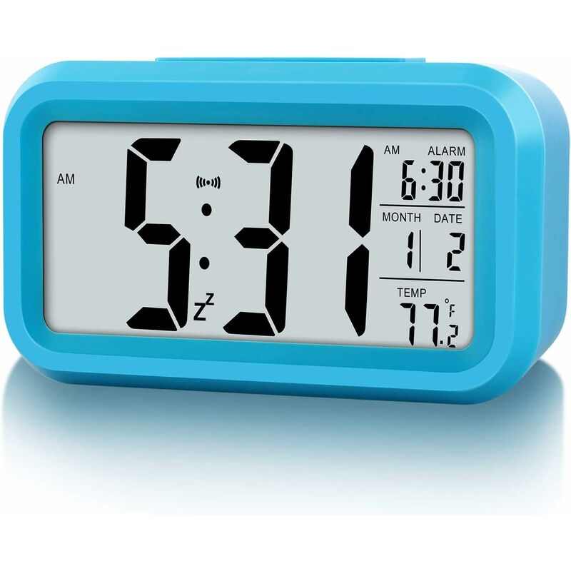 STOL Stitch Digital Alarm Clock with Temperature, Large LED Night Light,  Smart Alarm Clock with Charging Cable, for Girls, Kids, Teens, Gift (Book  Ears)