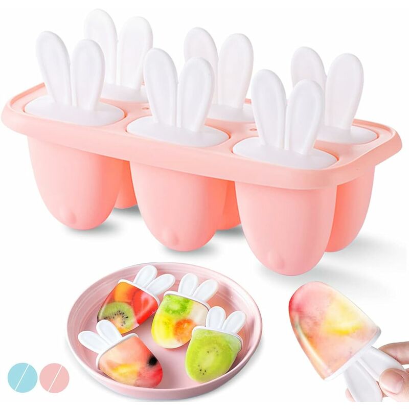 1pc Silicone Popsicle Mold, Cartoon Cute Snowman & Rabbit Design Ice Pop  Mold For Kitchen