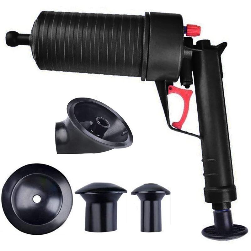 Storystore Drain blaster air Powered plunger gun, High Pressure Powerful  drain clog remover sink Plunger Opener cleaner pump for Bath Toil