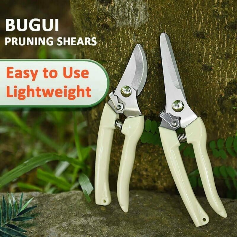  BUGUI Garden Pruning Shears Set - 2 Pack, 1 Bypass Pruner+1  Straight Blade Scissors, Sharp Garden Shears for Cutting Flowers, Trimming  Plants, Bonsai, Fruits Picking : Patio, Lawn & Garden