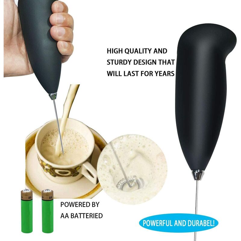 Milk Frother Handheld, Rechargeable Whisk Drink Mixer For Coffee With Art  Stencils, Coffee Mixer For Cappuccino, Hot Chocolate Match, Frappe Etc
