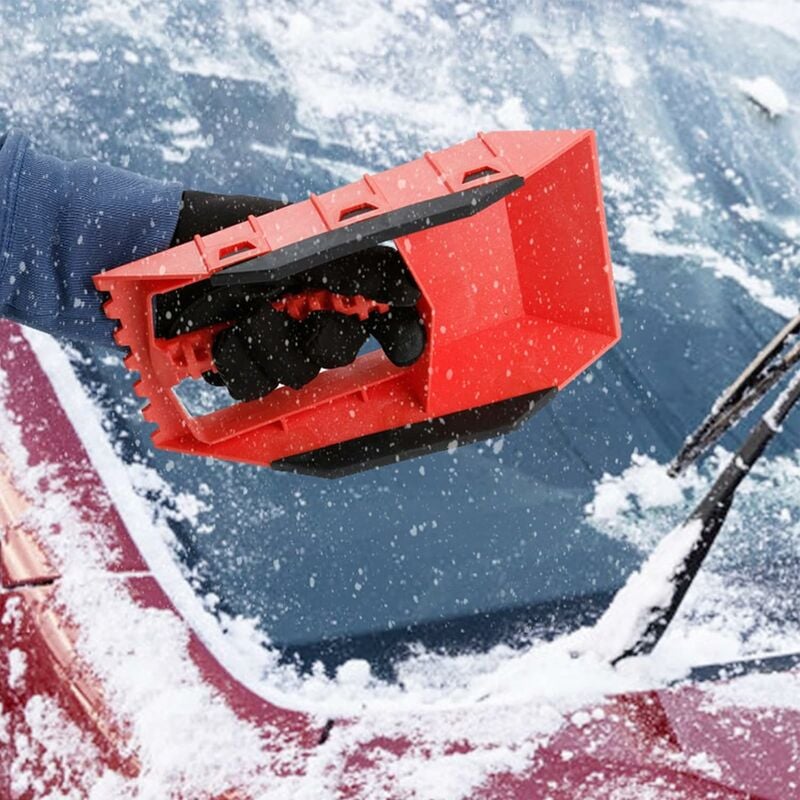 GDRHVFD Car Plastic Multi-Purpose Snow Shovel, Ice Breaking Safety Shovel  Tool, Heavy Duty Plastic Compact Safety Shovel, Emergency Snow Shovel (Middle)