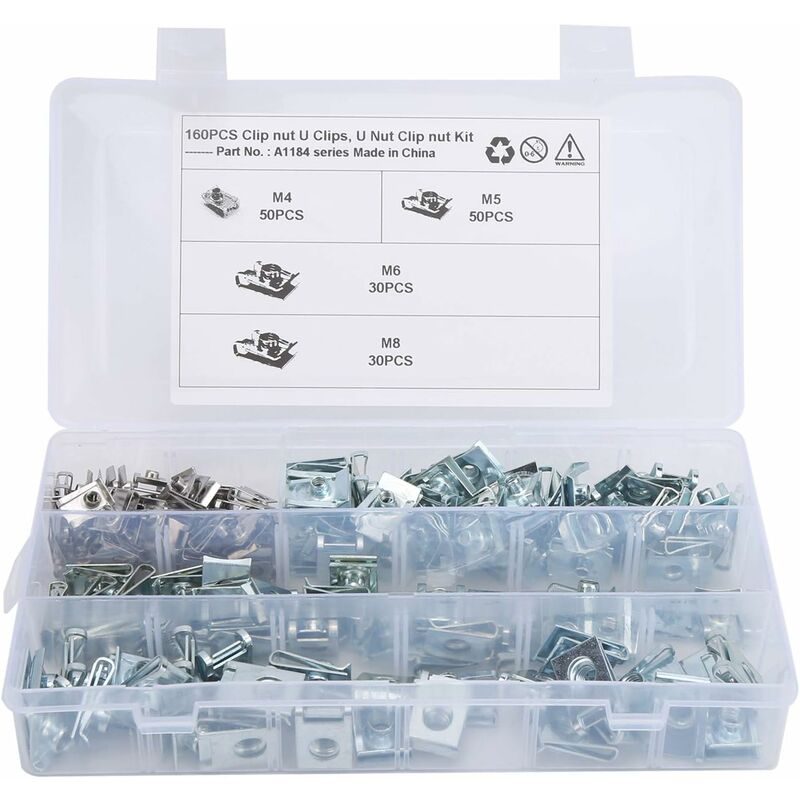 Automotive Metal U-clips And Fasteners, Spring U Nuts M6 Screws, Universal  Car Mounting Clip Rivets To Fix, Self Threading Hole Bolt Fixing Base For B