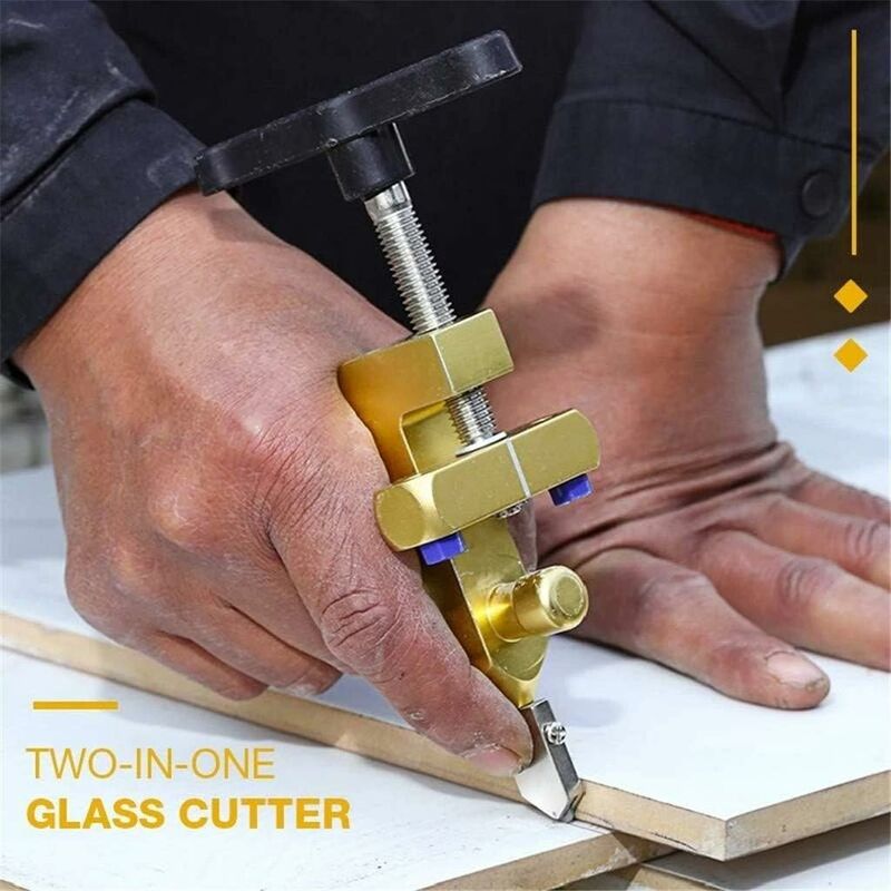 In 1 Glass Cutter Tool Kit, Premium Quality 3mm-15mm Glass Cutting Tool For  Glass/mirror/stained Glass Cutting With 2 Extra Heads, 4 Pressure Bits And