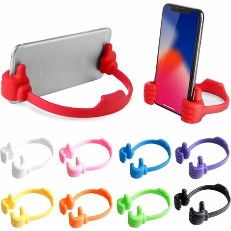 STOL 9Pcs Thumbs Up Phone Holders,Silicone Tablet Holder Desk,Adjustable  Lazy Cell Phone Holder -Flexible Adjustable Universal- Compatible with All  Smartphones