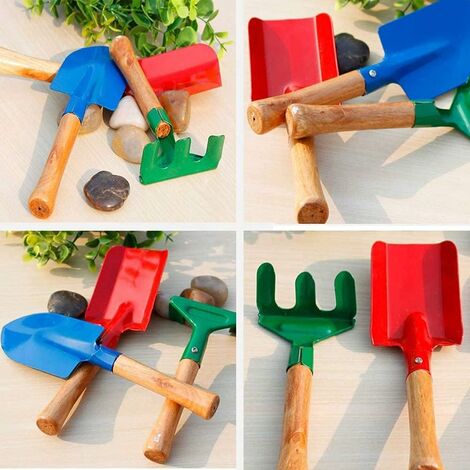 3pcs Beach Toys Kids Beach Shovel Set With Handle, Outdoor Toy Kit Sand  Snow Shovel, Stainless Steel Handle Beach Shovel Plastic Shovel