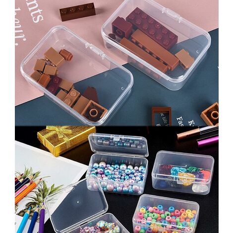 16 Pcs Transparent Mini Storage Box, Plastic Storage Containers