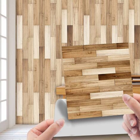 Craft Faux Wood Wall Panels - Peel and Stick Foam Wood - 3D Wall Panels for  Fake Wood Wall - Self Adhesive Wood Wall Panels - 3D Wood Wallpaper (20