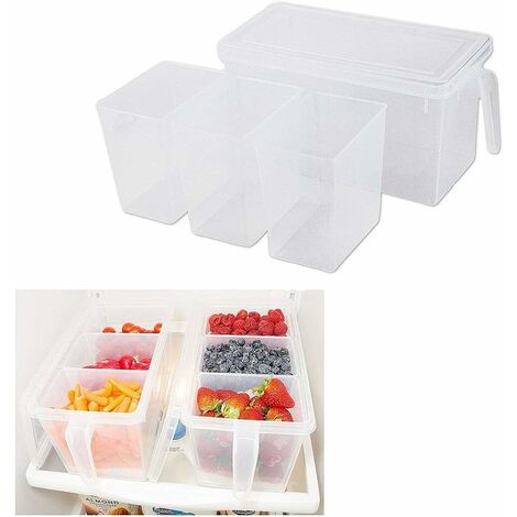 1pc Plastic Refrigerator Storage Box With Lid, Multipurpose Large Capacity  Container For Vegetables, Fruits, Eggs And Other Foods, Suitable For  Kitchen