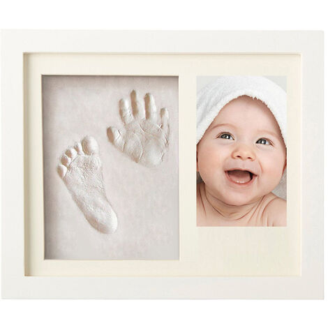 1pc White Baby Handprint And Footprint Kit With Frame, For Newborn And  Infant, Perfect Memory Keepsake For Baby Shower, Birthday, Christening Gift