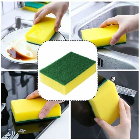 Spontex Dish Sponge Pack of 2 Cleaning and Suction in One Wash