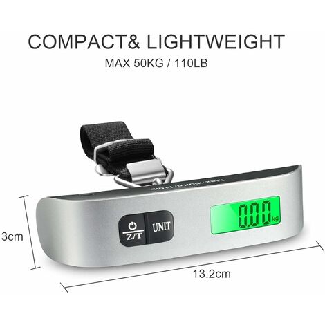 Luggage Scale, Digital Weight Scales For Travel Accessories Essentials  Suitcases , Portable Handheld Scale With Temperature Sensor, Rubber Paint,  110