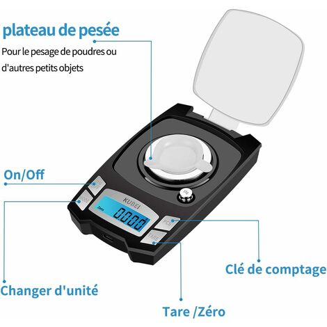 NEWACALOX 0.001g Precision Digital Jewelry Scale 50g/100g/200g USB