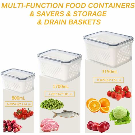 1pc Plastic Refrigerator Storage Box With Lid, Multipurpose Large Capacity  Container For Vegetables, Fruits, Eggs And Other Foods, Suitable For  Kitchen