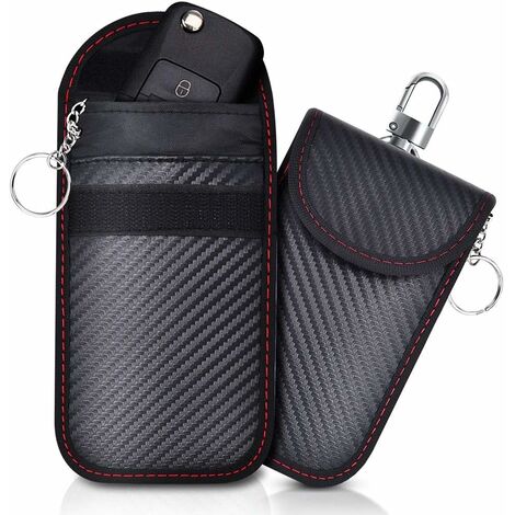 2 Pack Bag for Car Key Fob, Car Key Signal Blocking Pouch Keyless Signal  Blocking Key Case for Car Security, Anti-Theft Remote Entry Smart Fobs  Protection 