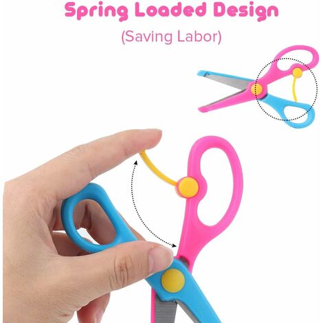 1pc Children's Safety Scissors, Stainless Steel Round Headed Scissors For  Toddler Paper Cutting, DIY Arts And Crafts, Office And Students