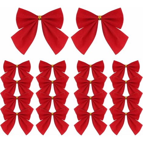 mini red bows for christmas tree