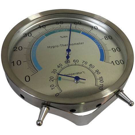 Indoor Analog Hygrometer Thermometer - High Quality Stainless