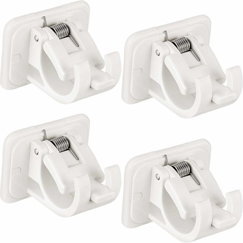 10pcs White Plastic Self Adhesive Blind Cord Holder Window Curtain Rope  Hook Living Room Kitchen Bathroom Wall Mounted Hanger