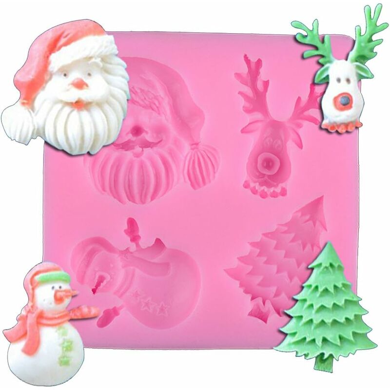 1pcs 3D Nutcracker Soldier Silicone Molds Christmas Cake Decorating Tools  DIY Baking Chocolate Dessert Mold Christmas Decoration