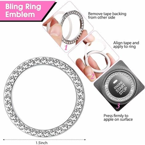7 Pcs Pink Bling Pink Steering Wheel Cover Set Fluffy Car Accessories for  Women Includes Rhinestone Seat Belt Covers and 2.75 Inch Bling Car Cup