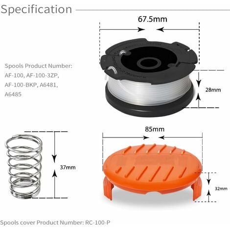Af-100 Eater Spool Replace For Af-100-3zp Af-100-bkp Compatible