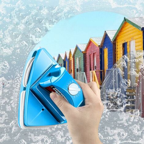 1 PC Double Sided Window Cleaner Magnetic Wiper Outdoor Magnetic Cleaning  Tools Adjustable Sky Blue Magnetic