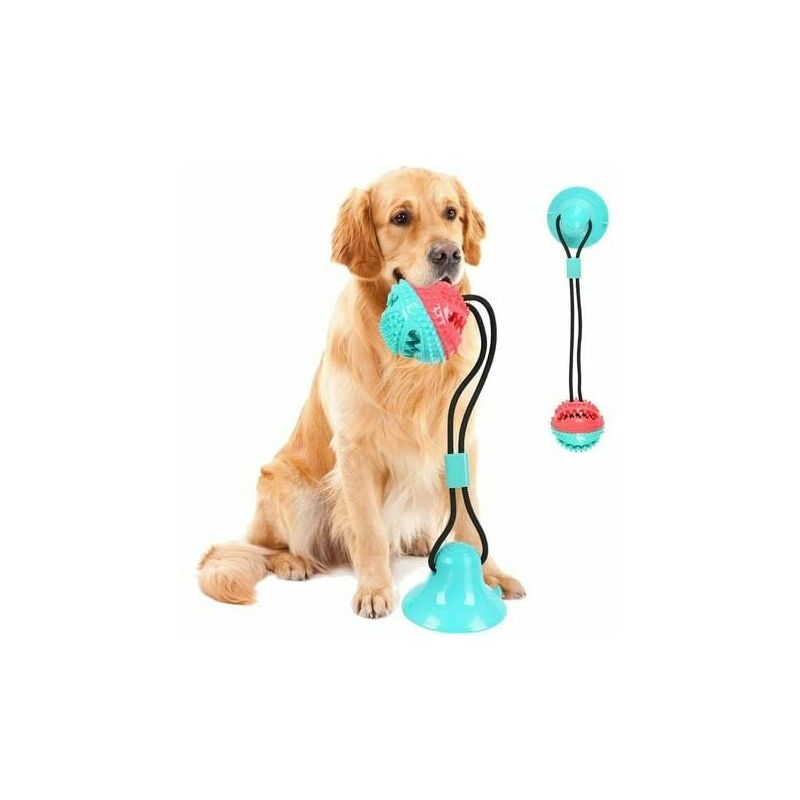 1pc Suction Cup Dog Toy Chew Bite Resistant Slow Feeder Ball For