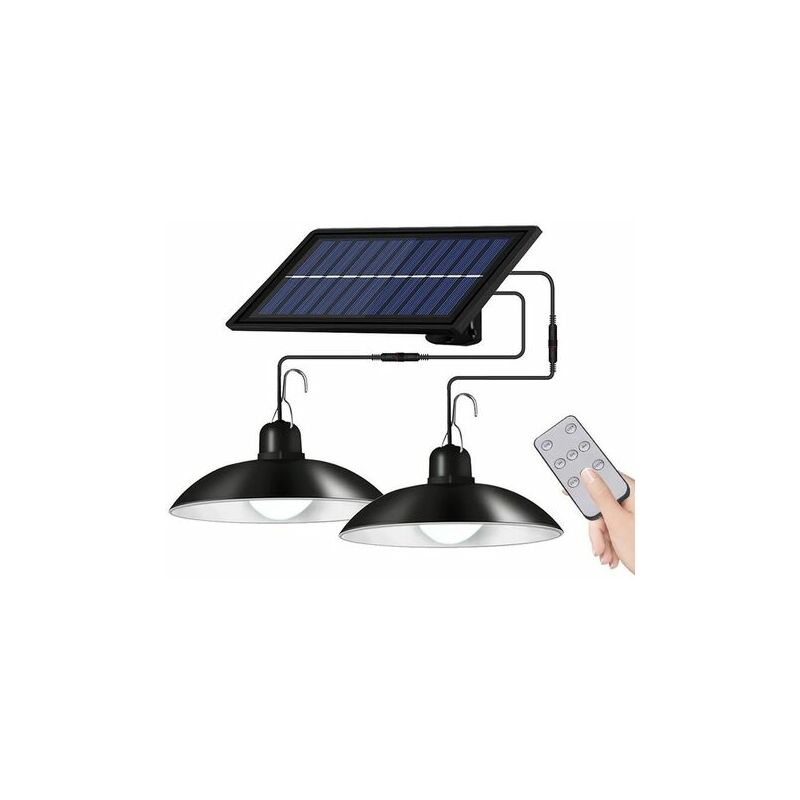 CRUEL 60LED Solar Chandelier Dual Head Remote Control (Warm Light) Remote  Controlled Street Light for Indoor Outdoor Use