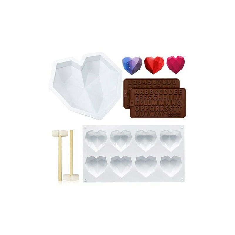 11” Valentine’s Day Silicone 3D Heart Shaped Mold Chocolate Baking XOXO !