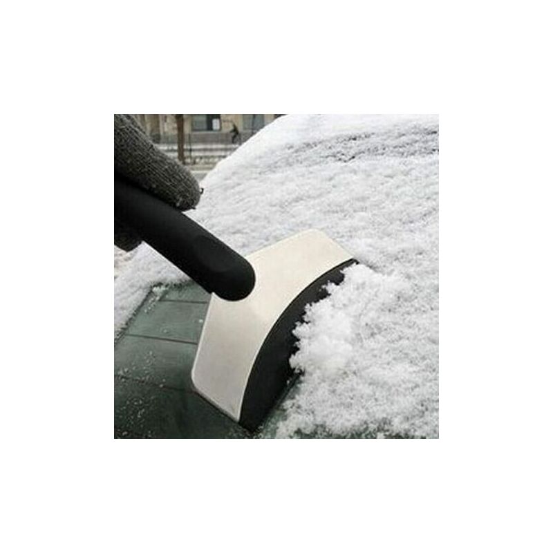 Snow scraper squeegee with waterproof gloves to remove frost for car BLACK  CHAM