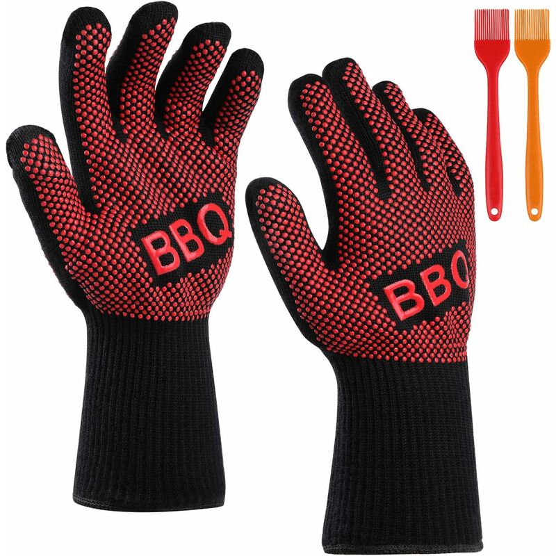 Silicone Insulation Gloves Oven Mitts Kitchen BBQ Grill Cooking Washable  Durable Microwave Heavy Duty Mittens Pink - AliExpress