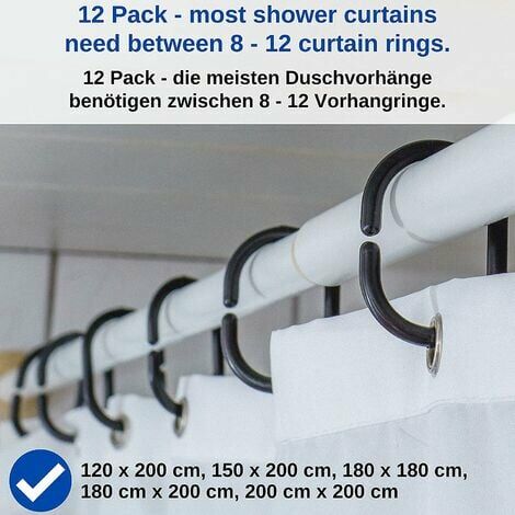 Ceiling Curtain Track Kit (91pcs) Includes 3m Flexible Curtain