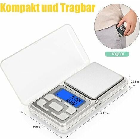 Precision Scales, 500g 0.01g, Pocket Scale, Jewelry Scale, Tare Function,  For Kitchen, Coffee, Drug