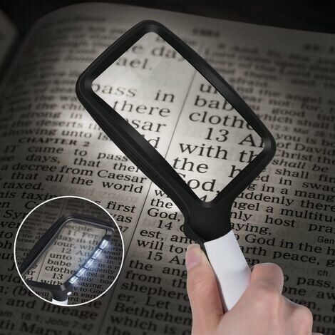 Wapodeai Magnifying Glass with Light, 3X 45X High Magnification, LED  Handheld Lighted Magnifier, Suitable for Reading