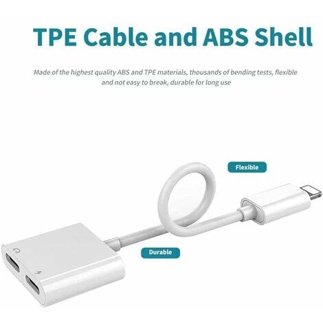 Certifié Apple MFi] 2 Pack Adaptateur iPhone Jack Lightning vers