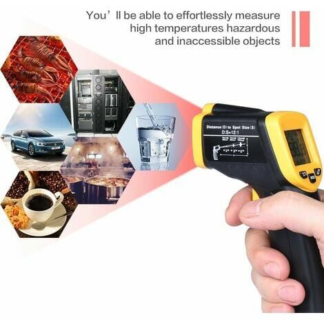 Handheld Non-contact Digital IR Temperature Gun Infrared Laser Point  Thermometer. Perfect for Candles Making 