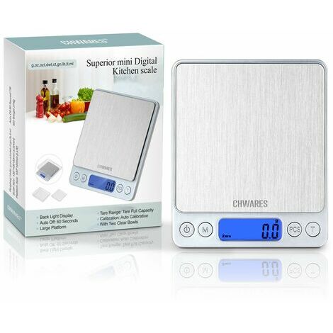 CHwares cHWARES Food Scale, Kitchen Scale with Bowl Stainless