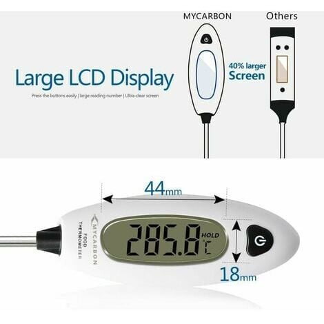 Digital Thermometer For Home Use LCD Display Memory Fever Alarm Induction  Case