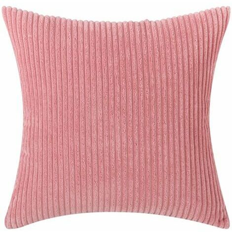 Blush Pink Pillow Covers, Soft Decorative Throw Pillows For Couch, Corduroy 18x18  Pillow Cover, Set Of 2, 18 X 18 Inch, Light Pink