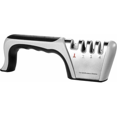 1pc Multifunctional Four-stage Knife Sharpener, Stainless Steel