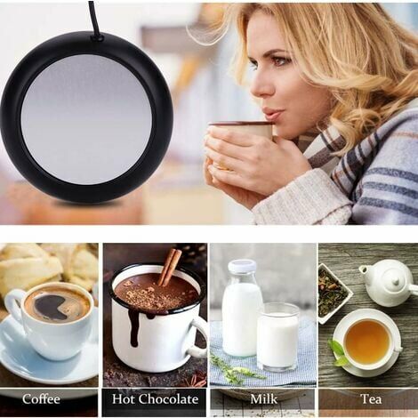 New Listed Cup Warmer USB Coffee Mug Electric Heater Plate Desktop Wood  Grain Cup Warmer Mug Mat Tea Coffee Milk Heater Pad Coasters For Office &  Home