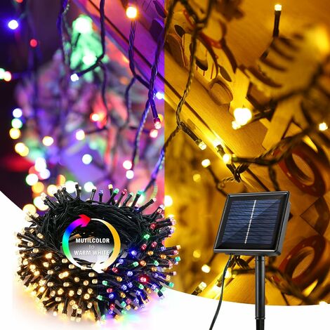  Battery Operated Christmas Lights 2 Pack 18 Feet 50 LED Clear  Mini String Lights with 8 Modes Waterproof Tree Lights for Xmas Outdoor  Indoor Holiday Party Garden Decor, Warm White +