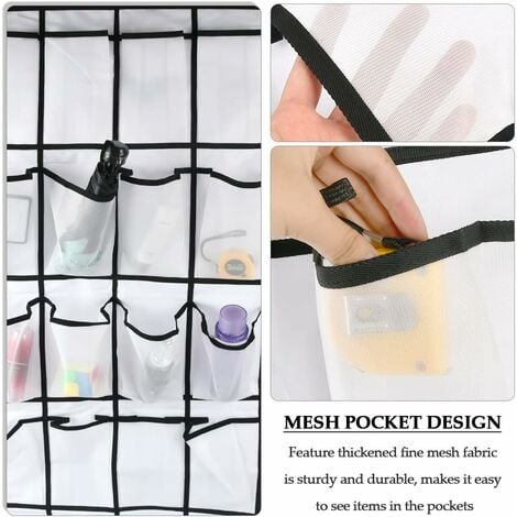 Door Hanging Storage Bag, 24 Mesh Pockets Shoe Storage And Organizer, Wall  Mounted Shoe Storage Bag, Closet Storage With 4 Metal Hooks,, Home  Organization And Storage Supplies For Kitchen Bathroom Bedroom Living