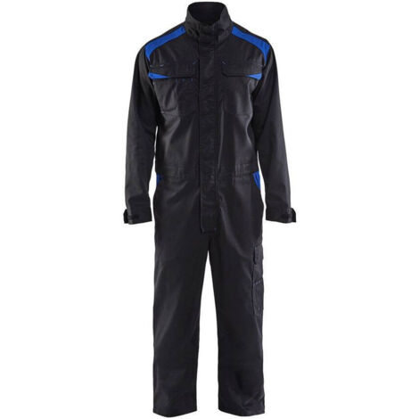 Combinaison industrie polyester/coton BLAKLADER 6054 - Noir / Bleu clair - 56 - Jambes standards (1/4)